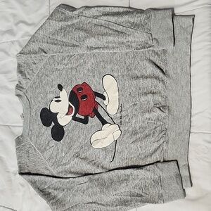 Vintage 70s Walt Disney Mickey Mouse Sweater Size M Color Gray